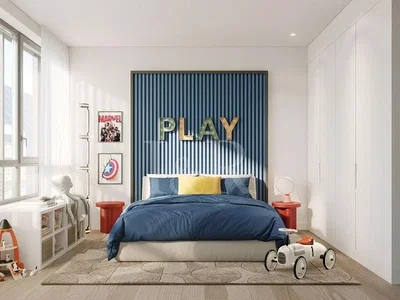 Çocuk odası; doğal ışık, modern stil