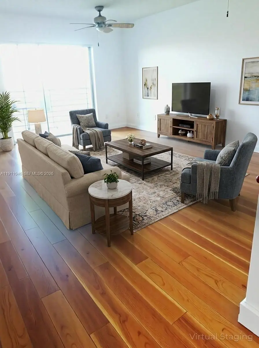 Salon; lumière naturelle, parquet, style moderne, vue