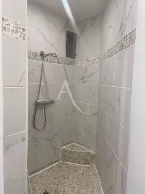 Salle de bain; carrelage, rénové, lumière naturelle
