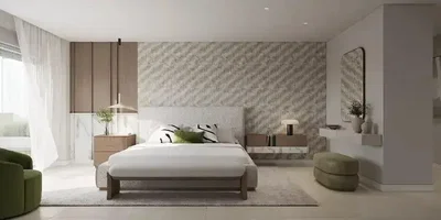 Yatak odası; doğal ışık, modern stil