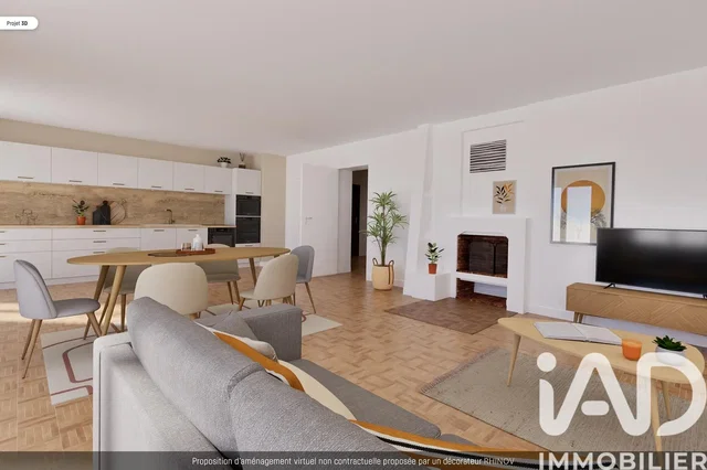 Obývací pokoj; výhled, kuchyňské spotřebiče, přirozené světlo, moderní styl