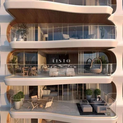 Balkon; manzara, modern stil