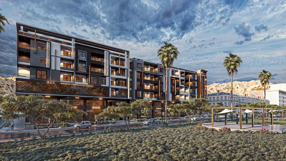 Casa y alrededores; vista