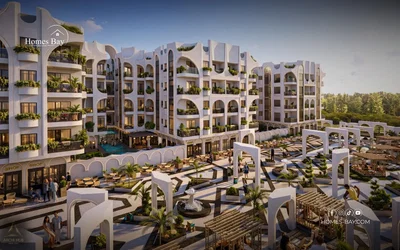 Casa y alrededores; vista