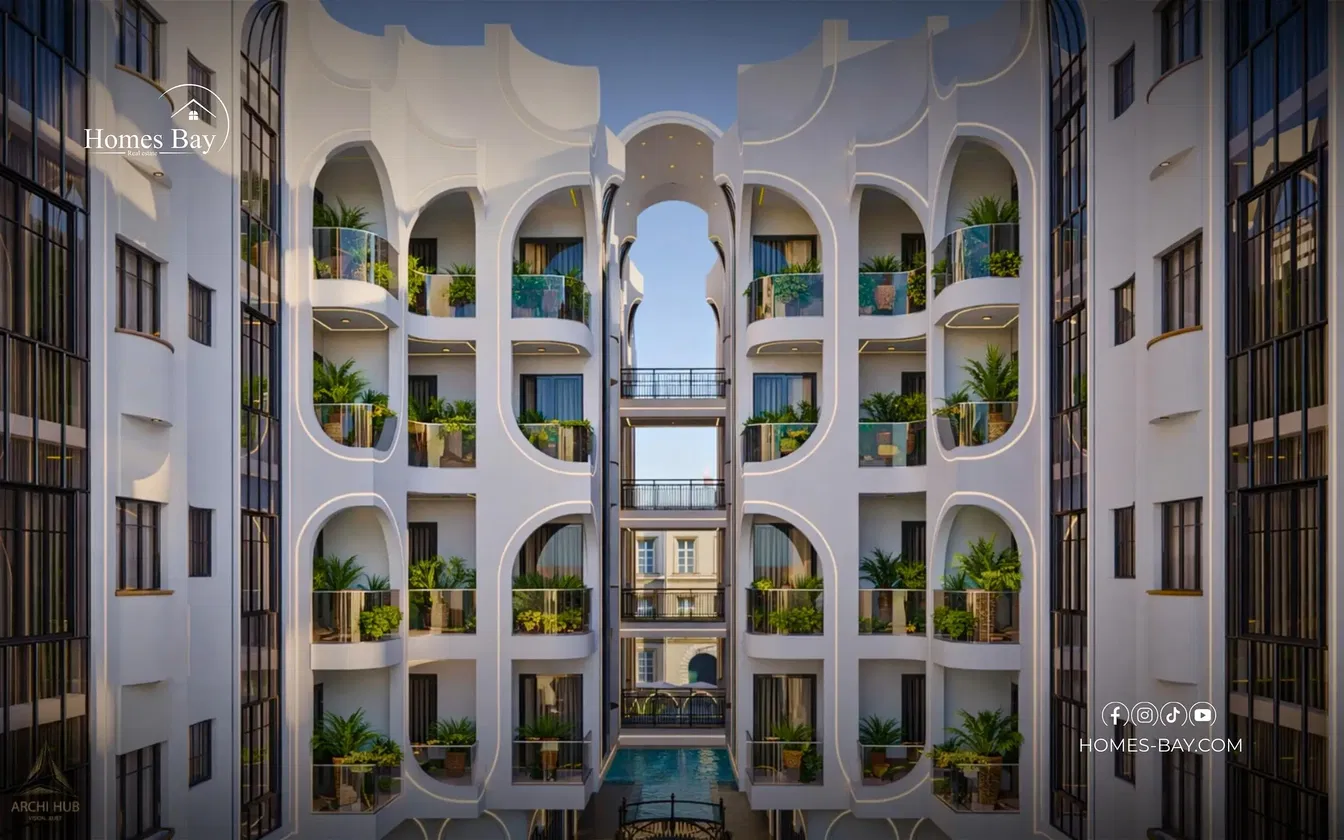 Casa y alrededores; vista