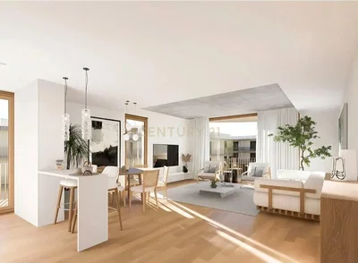 Oturma odası; manzara, modern stil, doğal ışık, ahşap zemin