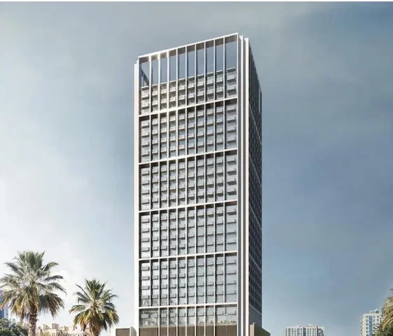 House and surroundings; view