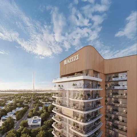 House and surroundings; view