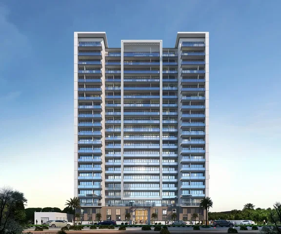 House and surroundings; view