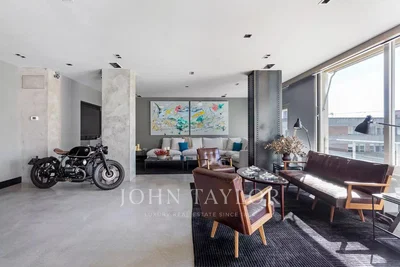 Oturma odası; manzara, modern stil, doğal ışık