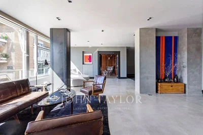 Oturma odası; manzara, doğal ışık, modern stil