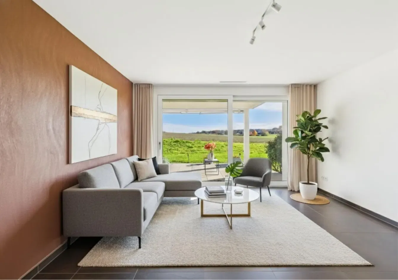 Wohnzimmer; blick, tageslicht, moderner stil