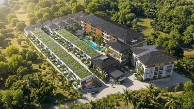 Casa e arredores; vista