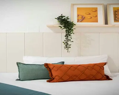 Yatak odası; modern stil, doğal ışık