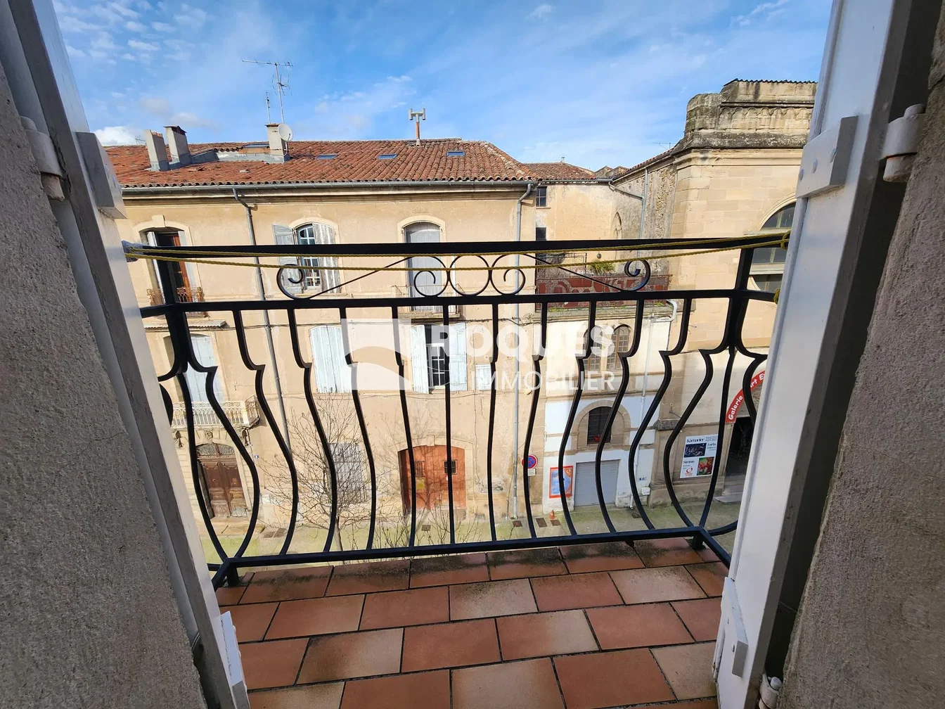 Balcony; view, tile floor