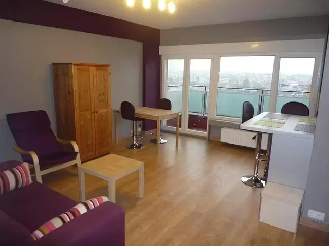 Living room; view, wood floor, natural light