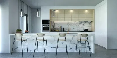 Küche; küchengeräte, tageslicht, moderner stil, fliesenboden