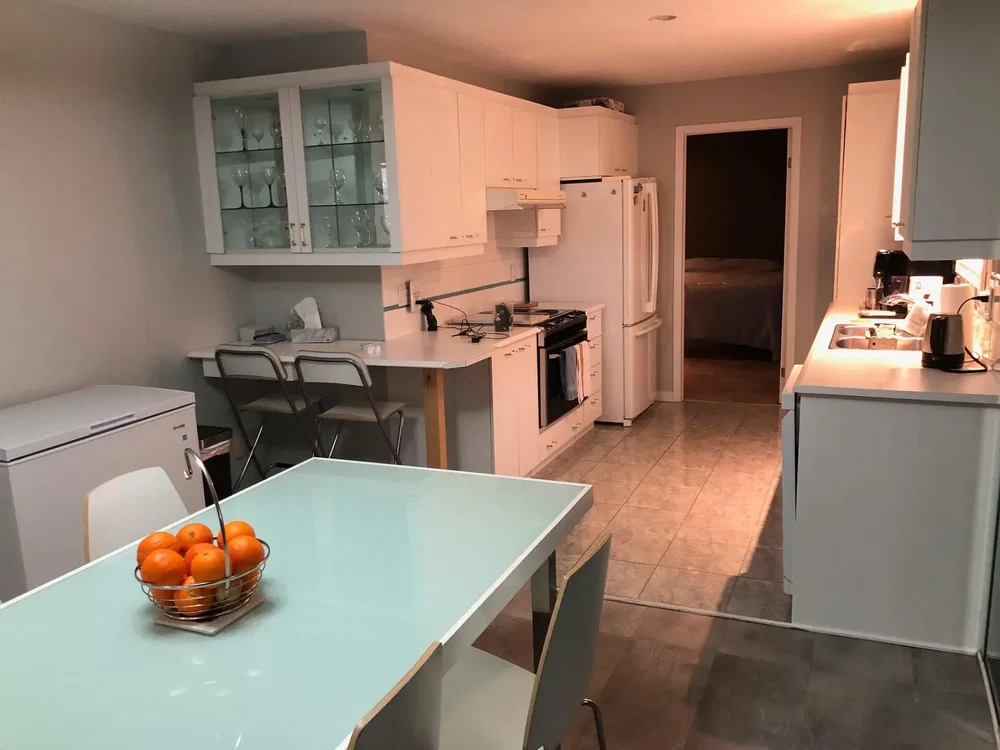 Kuhinja; kućanski aparati, pločice, prirodna svjetlost, moderan stil