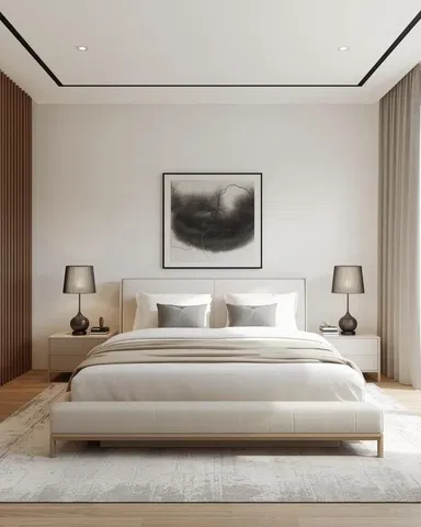 Спалня; естествена светлина, модерен стил