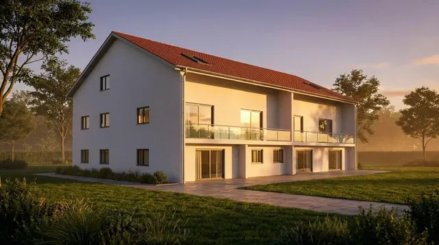 Casa e arredores; vista