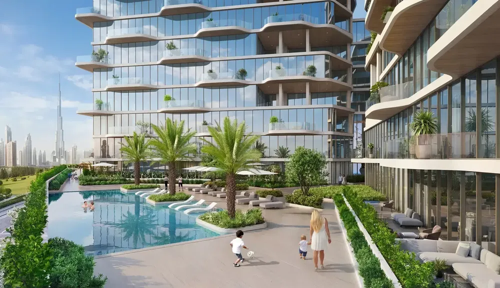 Maison et environs; vue