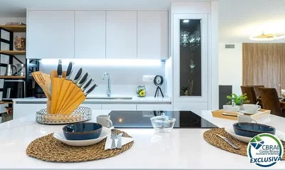 Kuhinja; kuhinjski aparati, prirodno svjetlo, moderni stil