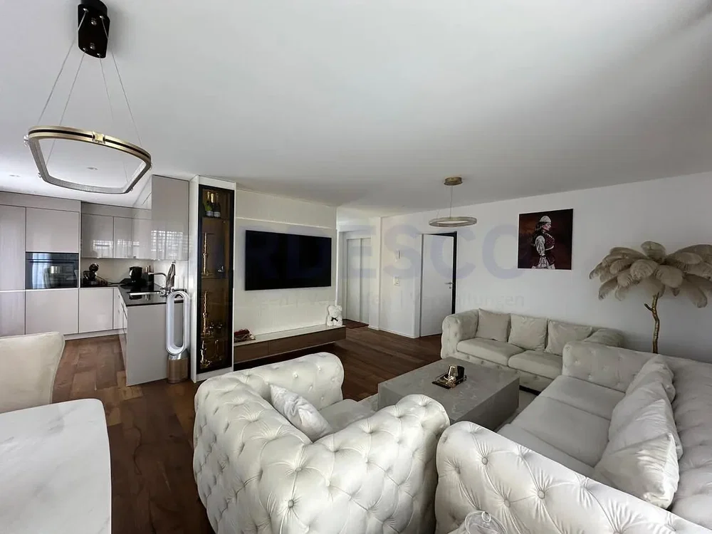 Wohnzimmer; blick, tageslicht, moderner stil