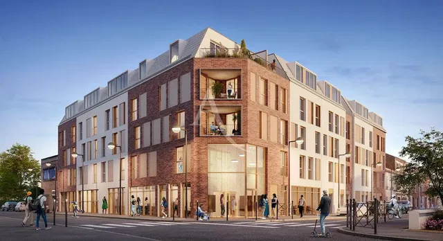 House and surroundings; view