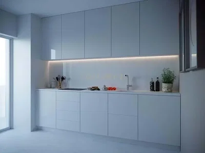 Кухиња; кухињски апарати, природно светло, модерни стил