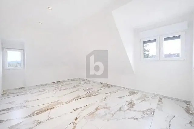 Bedroom; tile floor, natural light, view