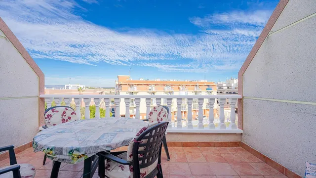 Terraço; vista, chão de azulejo