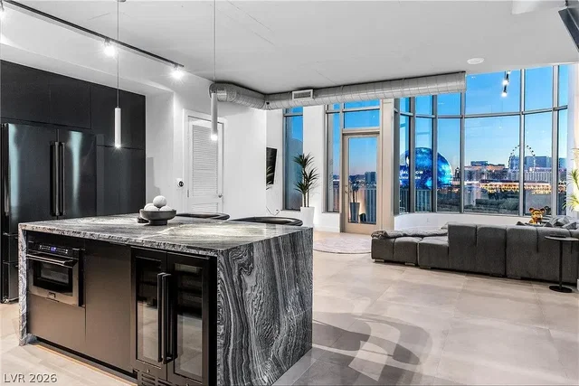 Kitchen; view, kitchen appliances, natural light, modern style