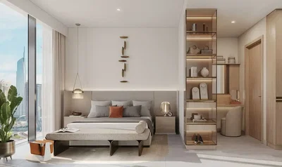 Chambre; vue, lumière naturelle, style moderne