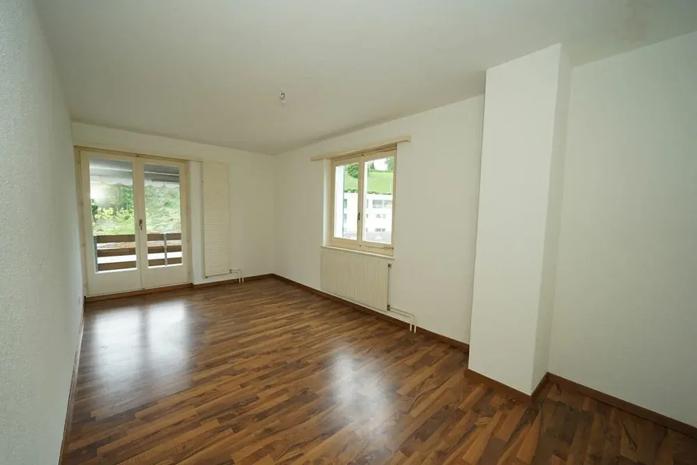 Wohnzimmer; holzboden, tageslicht, blick