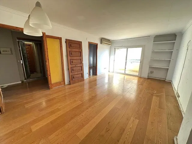 Living room; wood floor, natural light