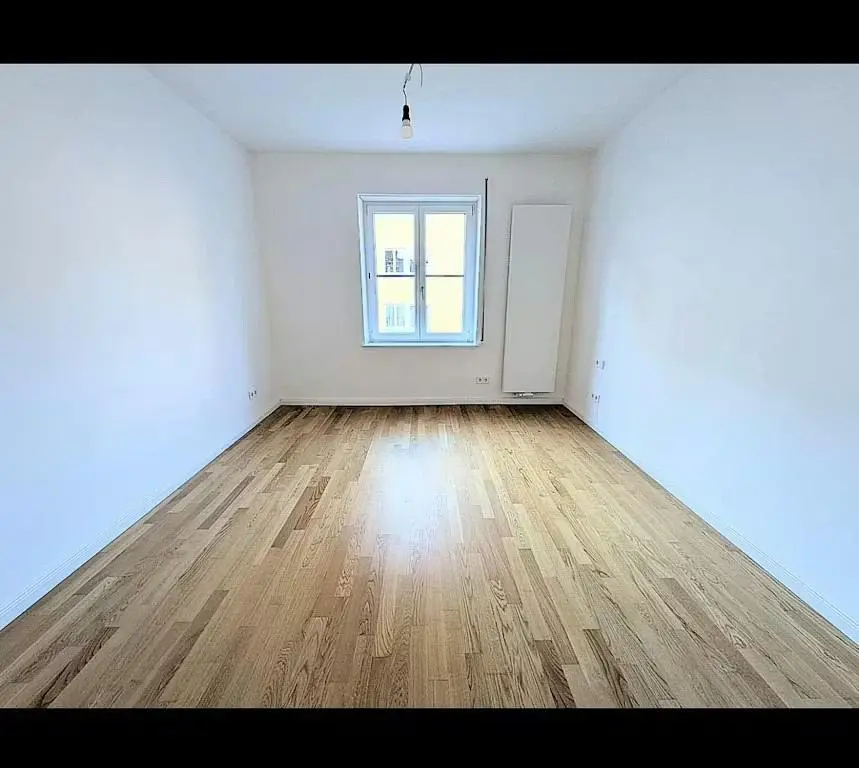 Bedroom; wood floor, natural light