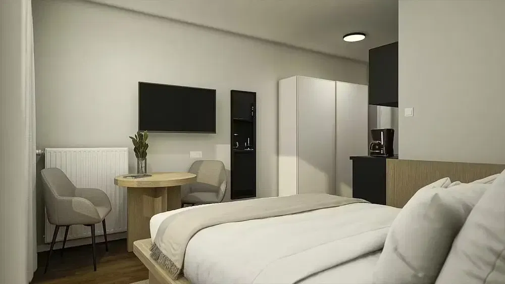 Bedroom; modern style, renovated, natural light