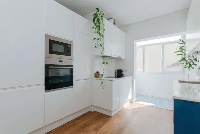 Keuken; keukenapparatuur, natuurlijk licht, moderne stijl