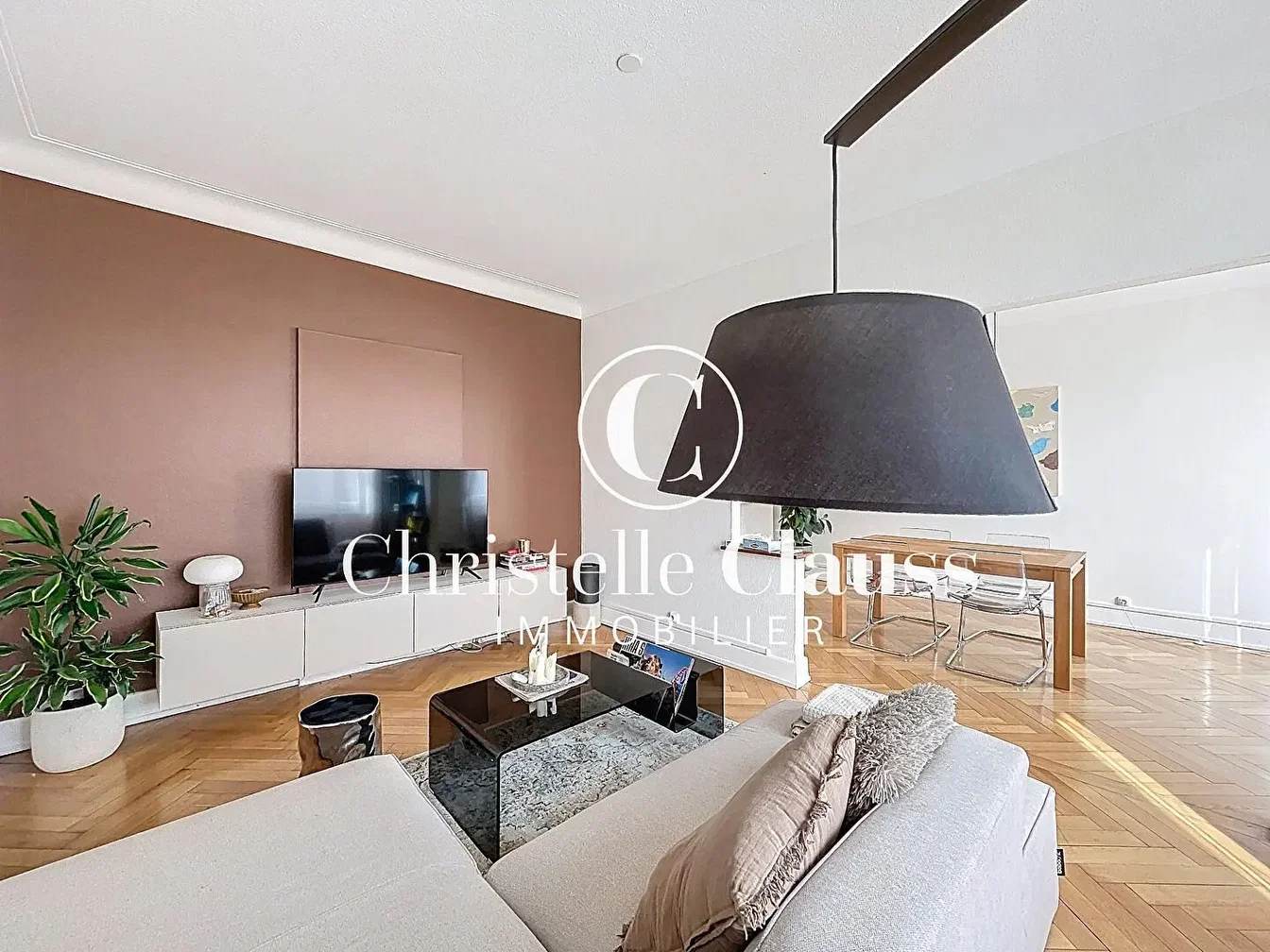 Dnevna soba; drveni pod, prirodno svjetlo, moderni stil