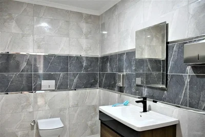 مرحاض; أرضية من البلاط, مجدد, ضوء طبيعي, أسلوب عصري