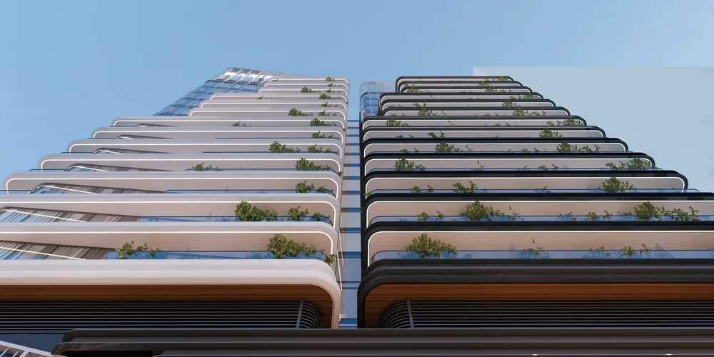 Maison et environs; vue