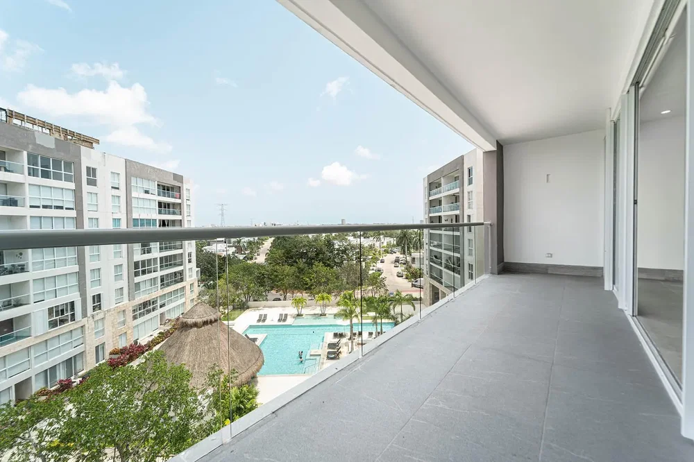 Balkon; blick, fliesenboden