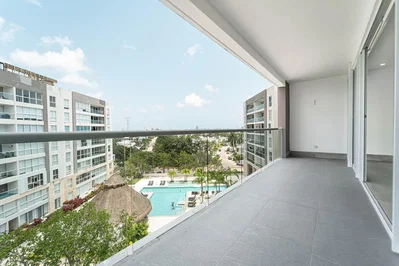 Balkon; blick, fliesenboden