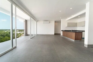 Wohnzimmer; blick, fliesenboden, tageslicht, moderner stil