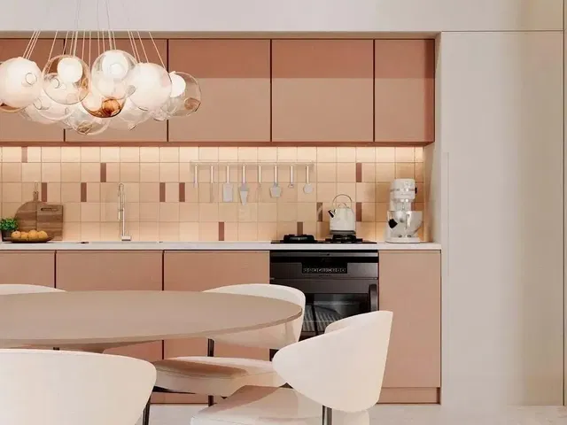 Küche; küchengeräte, moderner stil, tageslicht