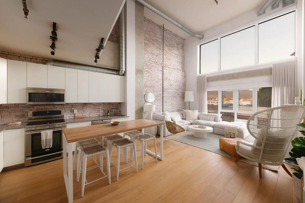 Oturma odası; manzara, doğal ışık, modern stil