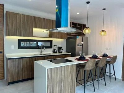 Küche; küchengeräte, moderner stil, tageslicht, renoviert