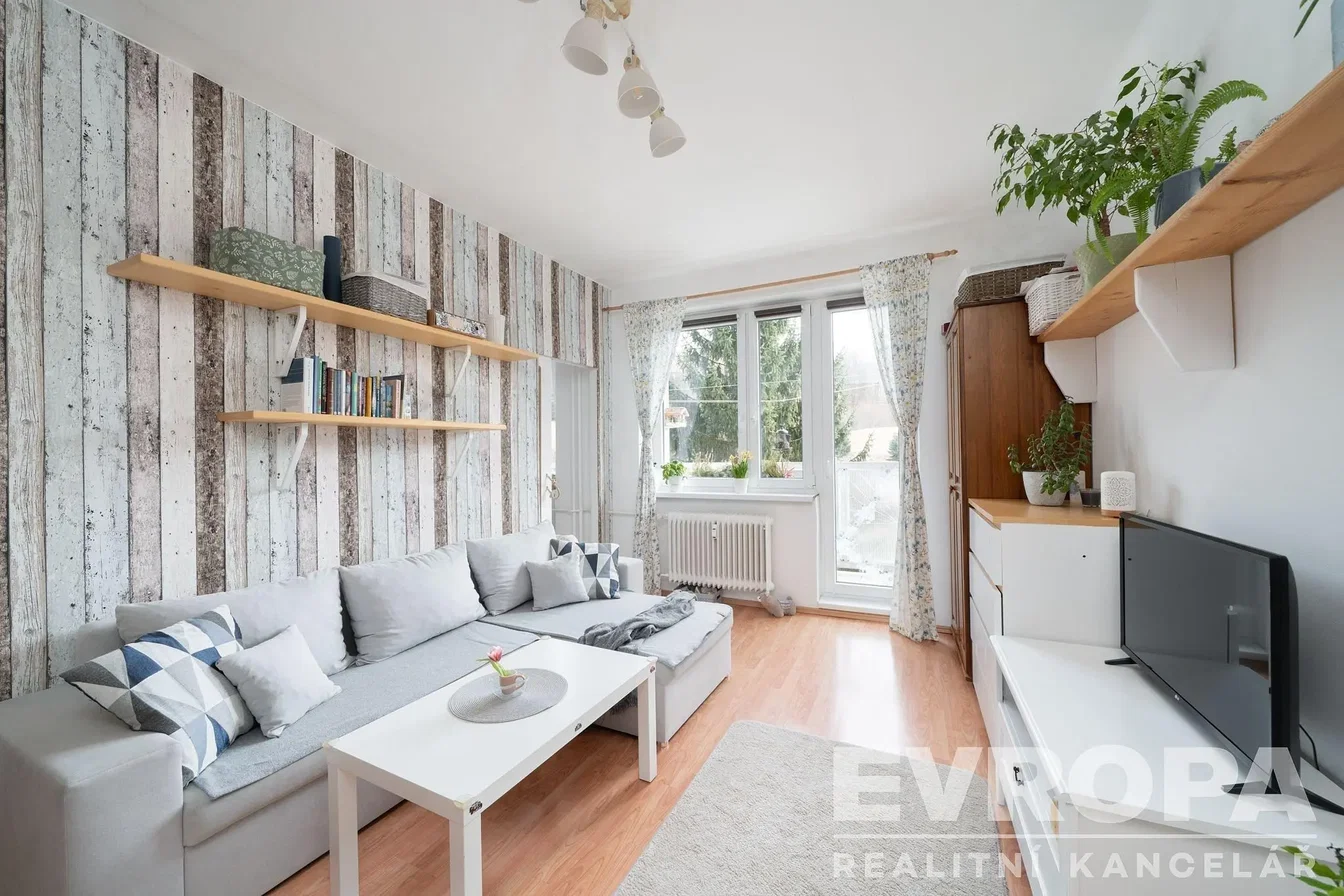 Obývačka; výhľad, prirodzené svetlo, moderný štýl