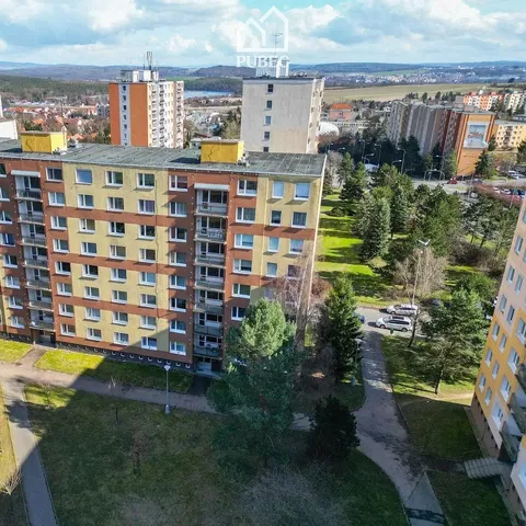 House and surroundings; view