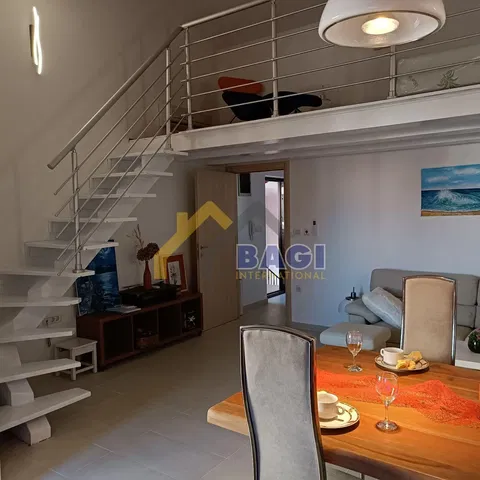 Living room; tile floor, modern style, natural light